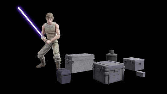3D Printed Luke's X Wing Cargo/Crates For 3.75" & 6" Star Wars Figures