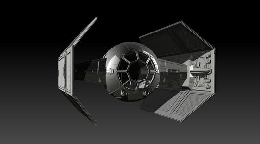Darth Vaders Tie Advanced X1 3D print model for 3.73" Scale Star Wars figure