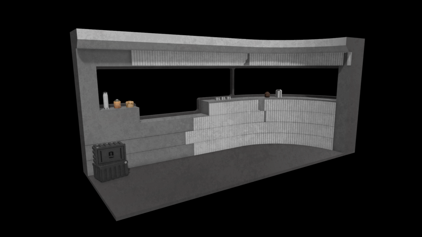 3D Printed Coruscant Safe House diorama for 3.75" & 6" Figures