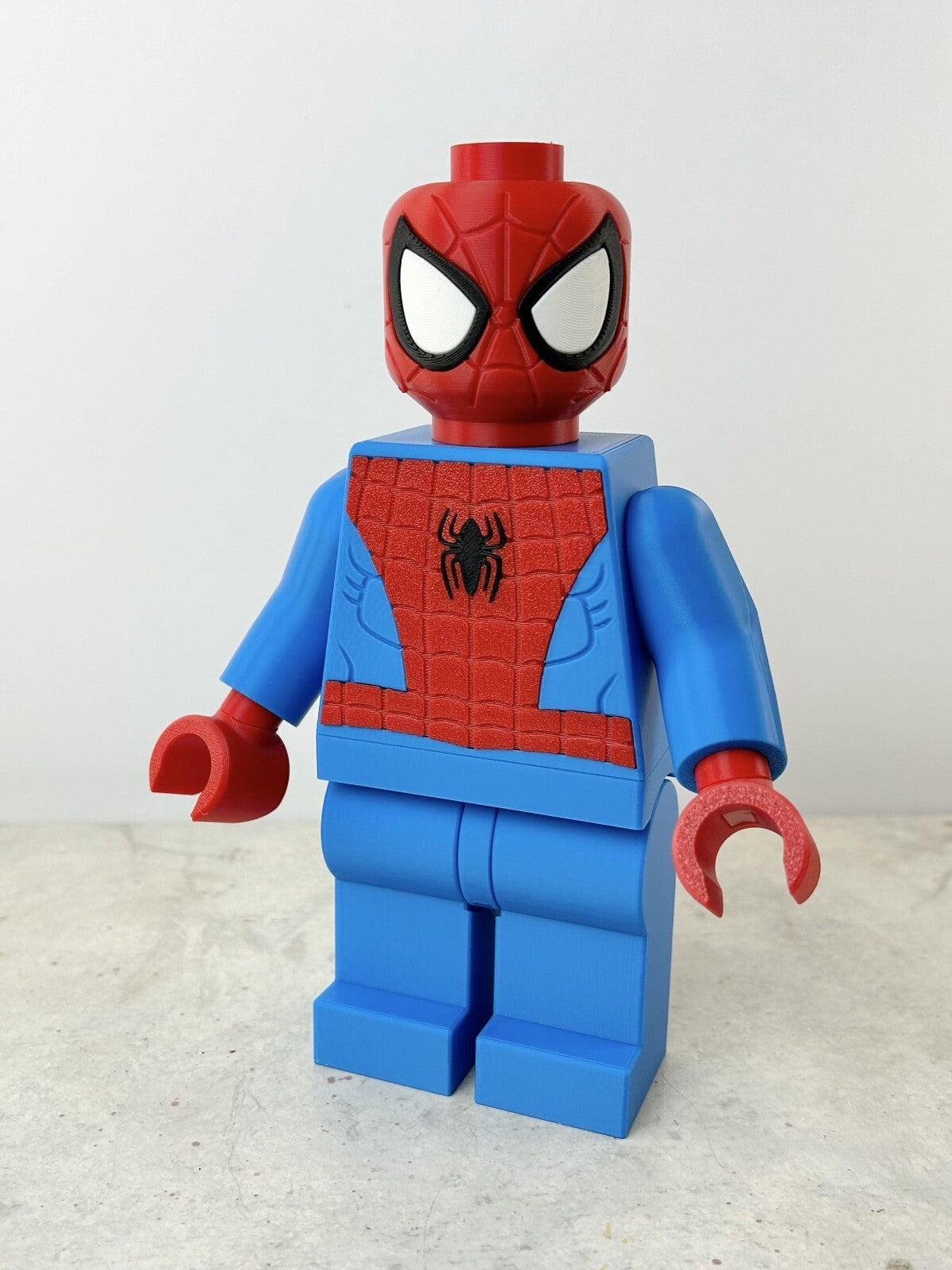 3D Printed. 9" Brick inspired Deluxe Spider Man