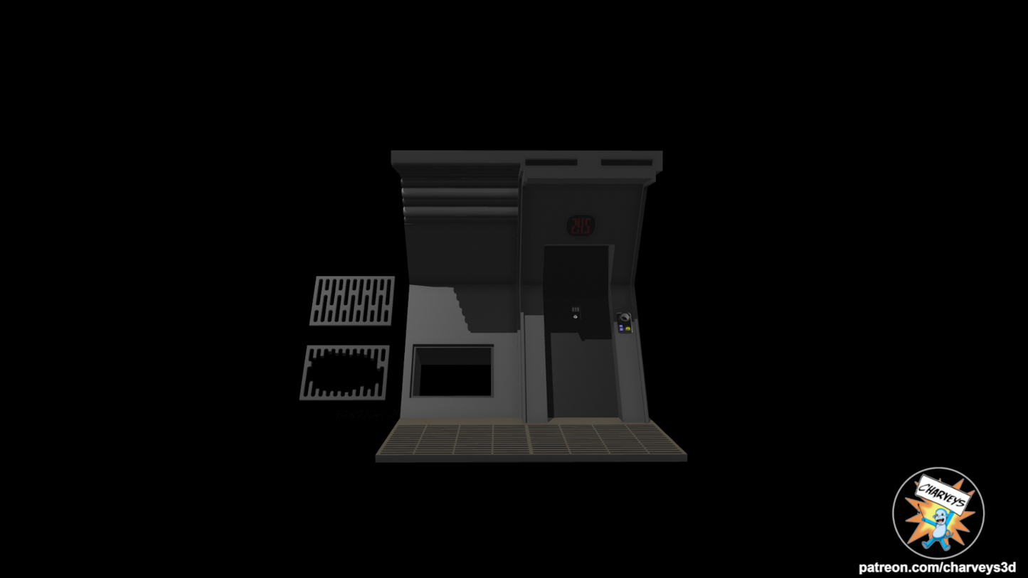 3D Printed Detention Block Hallway Diorama for 3.75" and 6" Figures