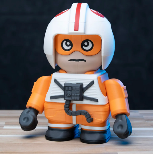 3D Printed Chunky Rebel Pilot - Star Wars Kit Figure 6.5"