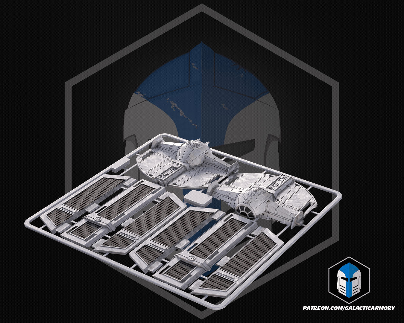 3d printed - STAR WARS  Advanced Tie Fighter  - kit card - 1/60th