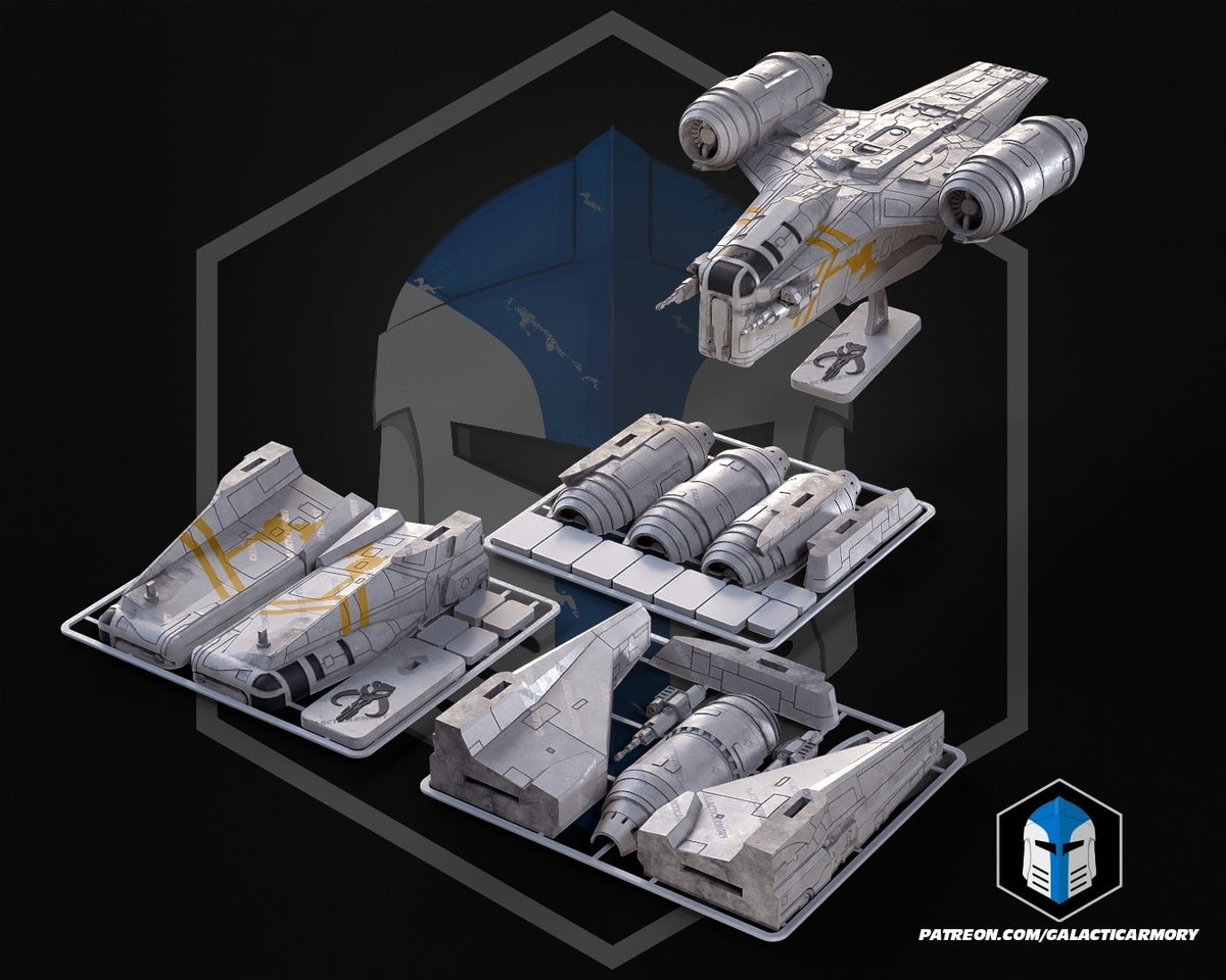 STAR WARS 3d printed Razor Quest - kit card - full colour print Mandalorian
