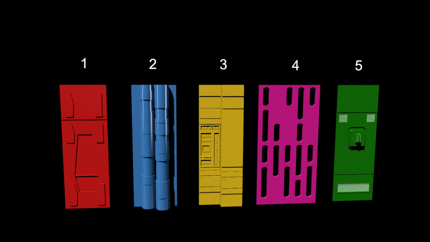 3D Printed Starkiller Base Wall Panels For 3.75" Star Wars Figures