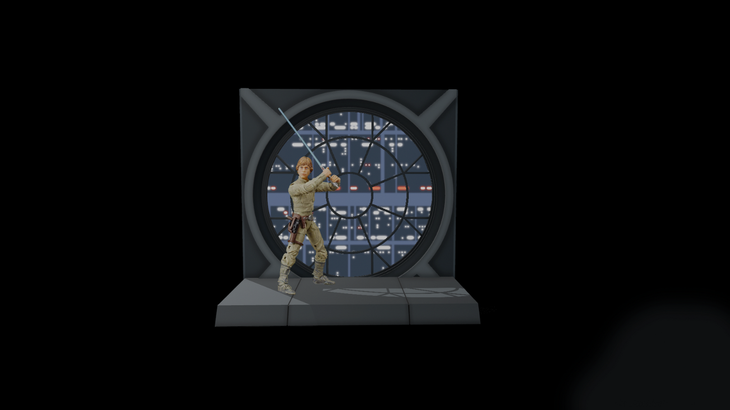 3D Printed Cloud City Gantry Window Diorama for 3.75" and 6" Figures