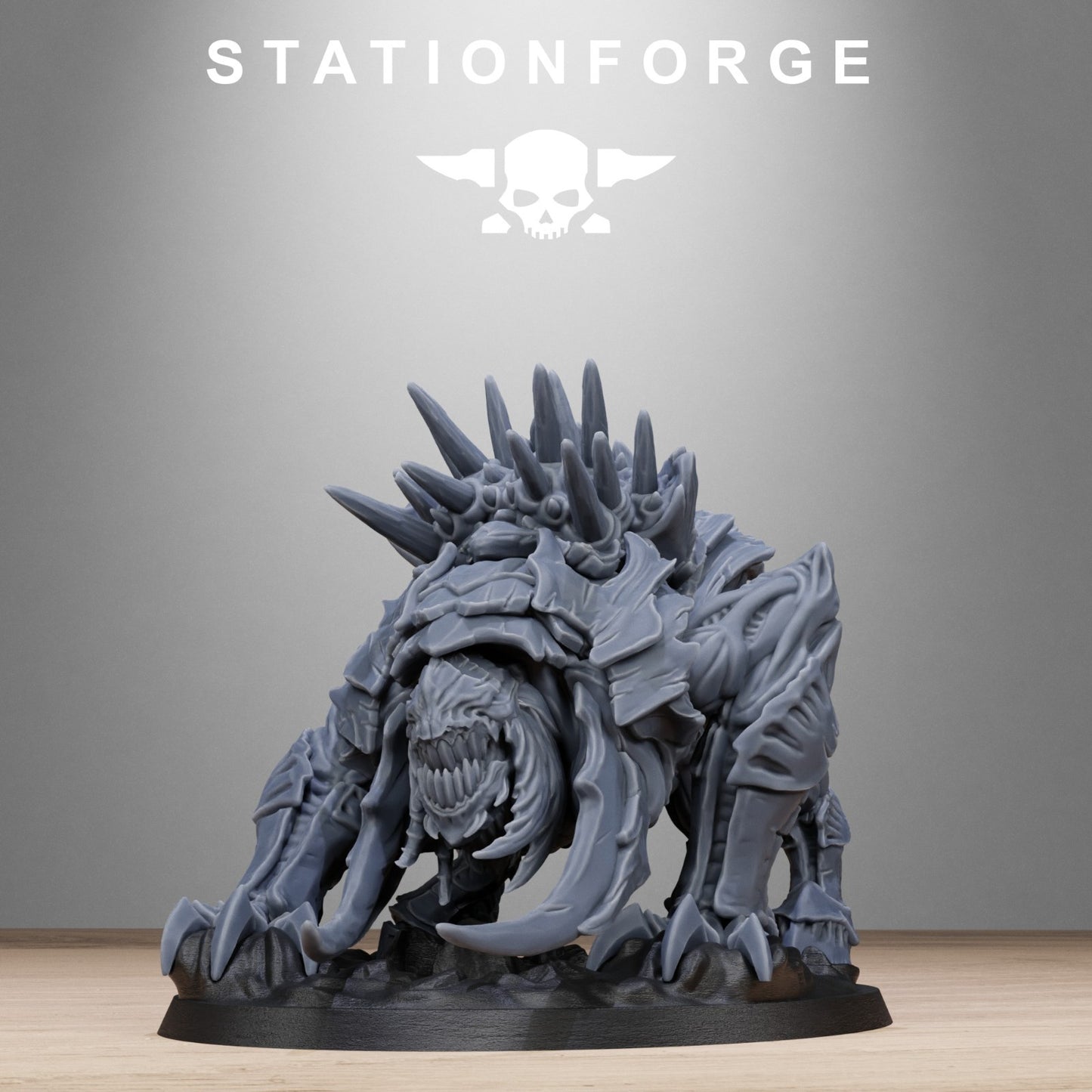 Xenarid spider beasts (2) from Station Forge 32mm. FREE BASE