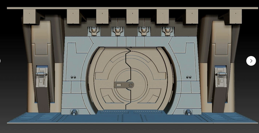 Star Wars Custom Trade Federation Doorway Diorama For 6" Figures