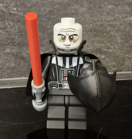 3D Printed. 9" Brick inspired Star Wars Darth Vader with 2 part helmet