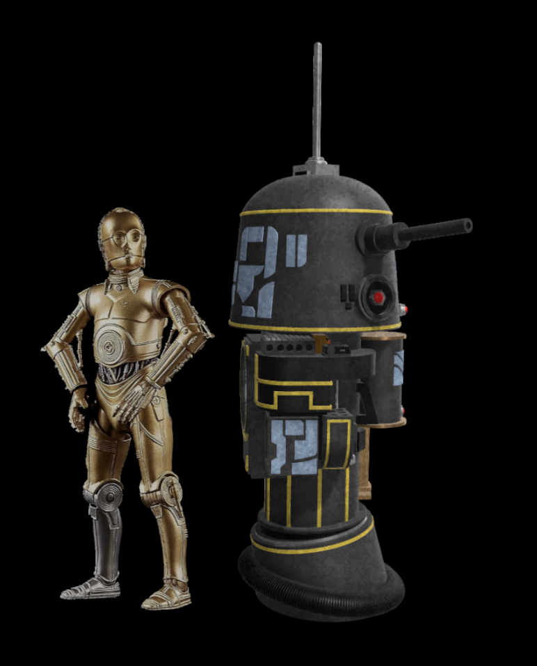 3D Printed Star Wars R1-G4 Figure/Droid 3.75" Scale