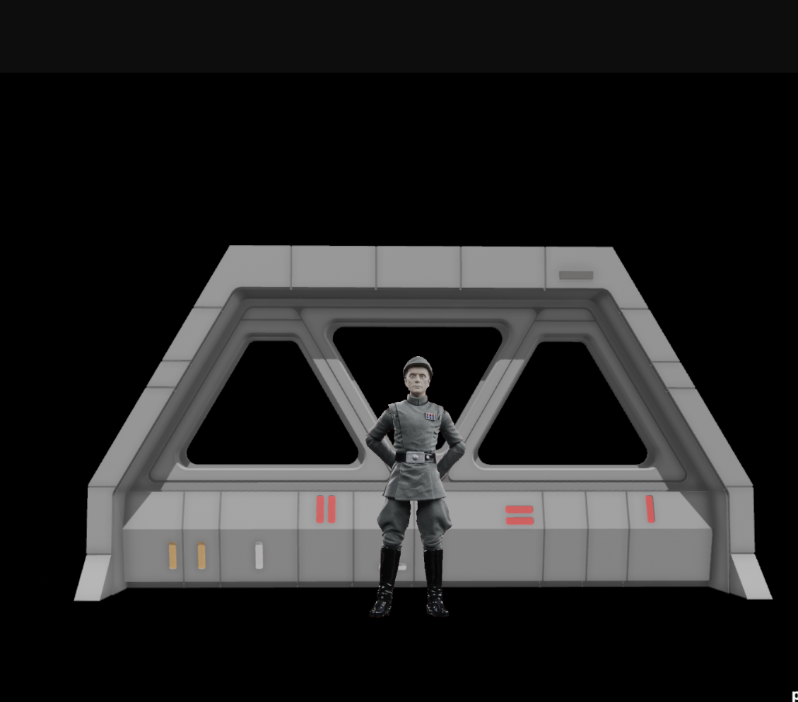 3D Printed Cloud City hallway for 3.75" and 6" Figures