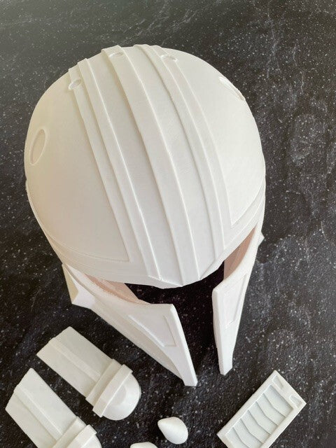 star wars 3d printed helmet -the armorer from the Mandalorian-