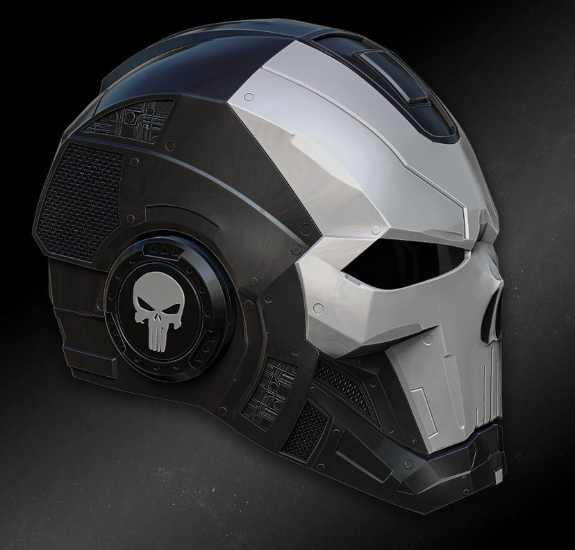 Seconds Iron Punisher Mashup Inspired Helmet = Unfinished