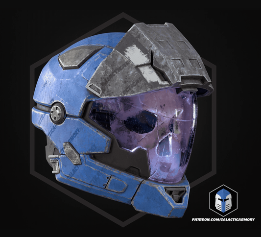 The Halo Haunted Helmet 3D printed raw