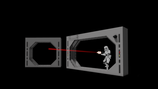 3D Printed Death Star Blast Door 1 Large for 3.75",6" and 12" Figures