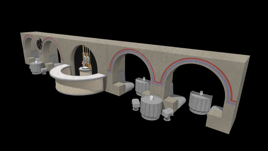 Star Wars 3D Printed Mos Eisley Cantina Shelf Diorama for 3.75" Figures