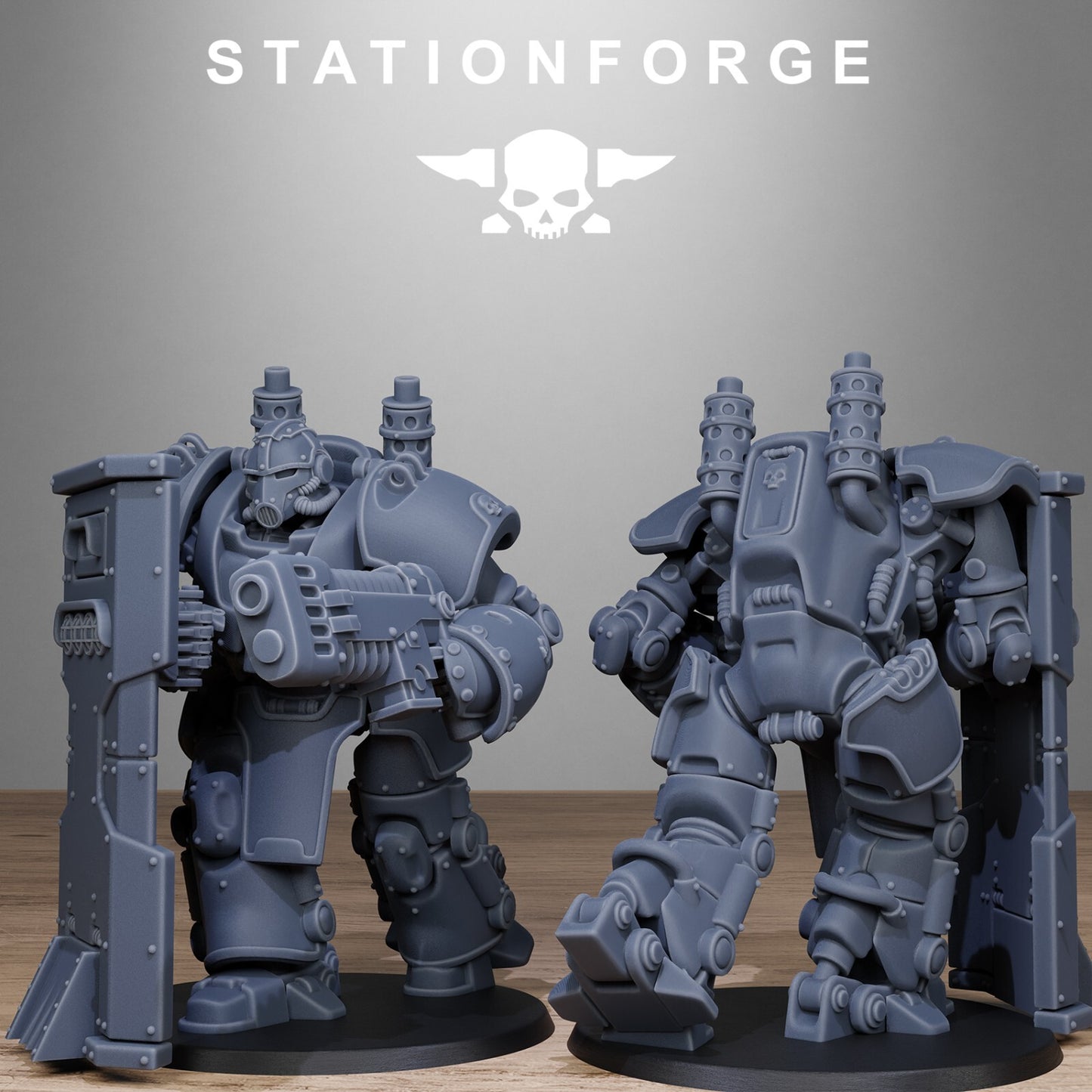 The GrimGuard Power Armoured Squad from Station Forge 40mm INC BASES + FREE POST