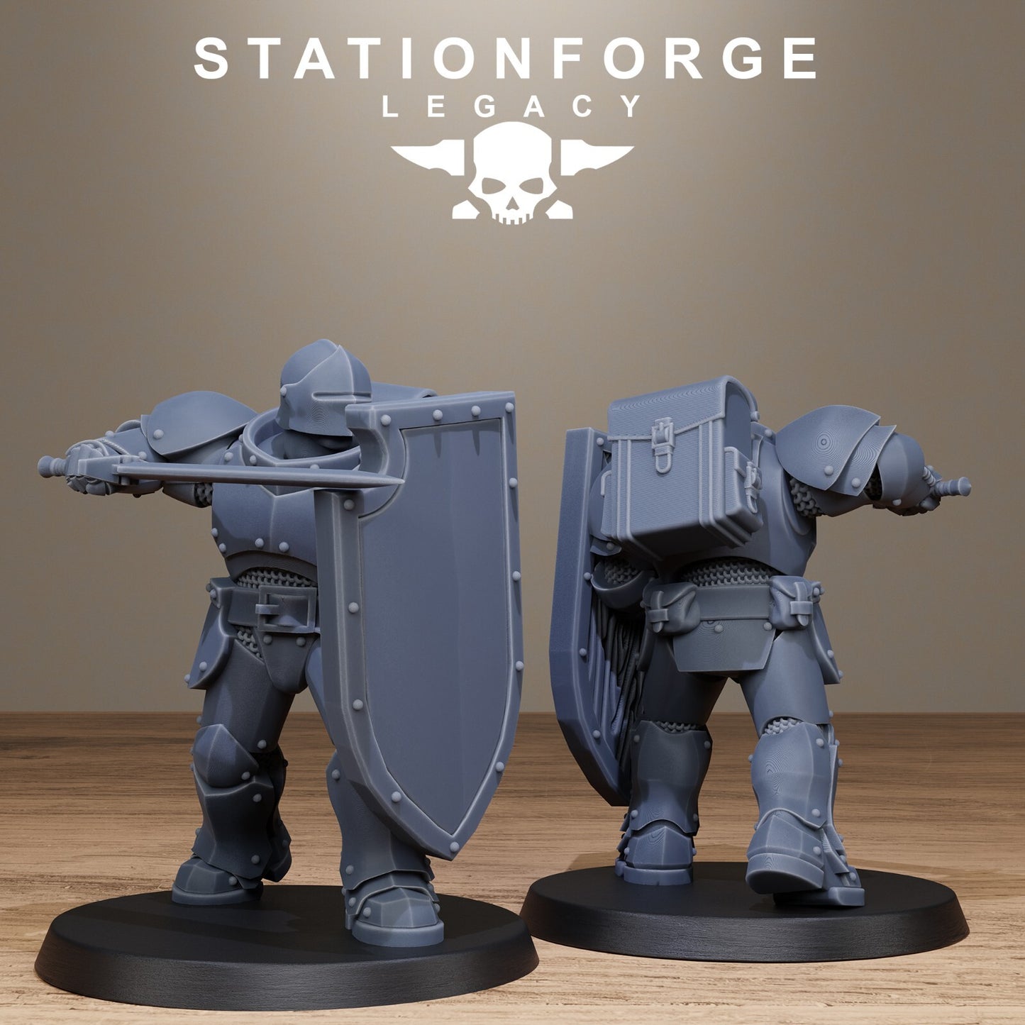The Solaris Infantry from Station Forge Legacy, Fantasy 32mm Inc Bases