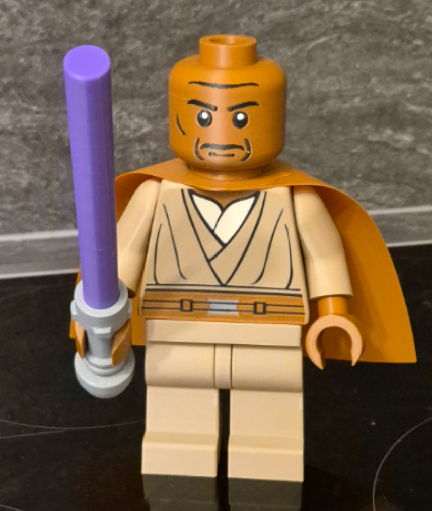 3D Printed. 9" Mace Windu Brick inspired figure