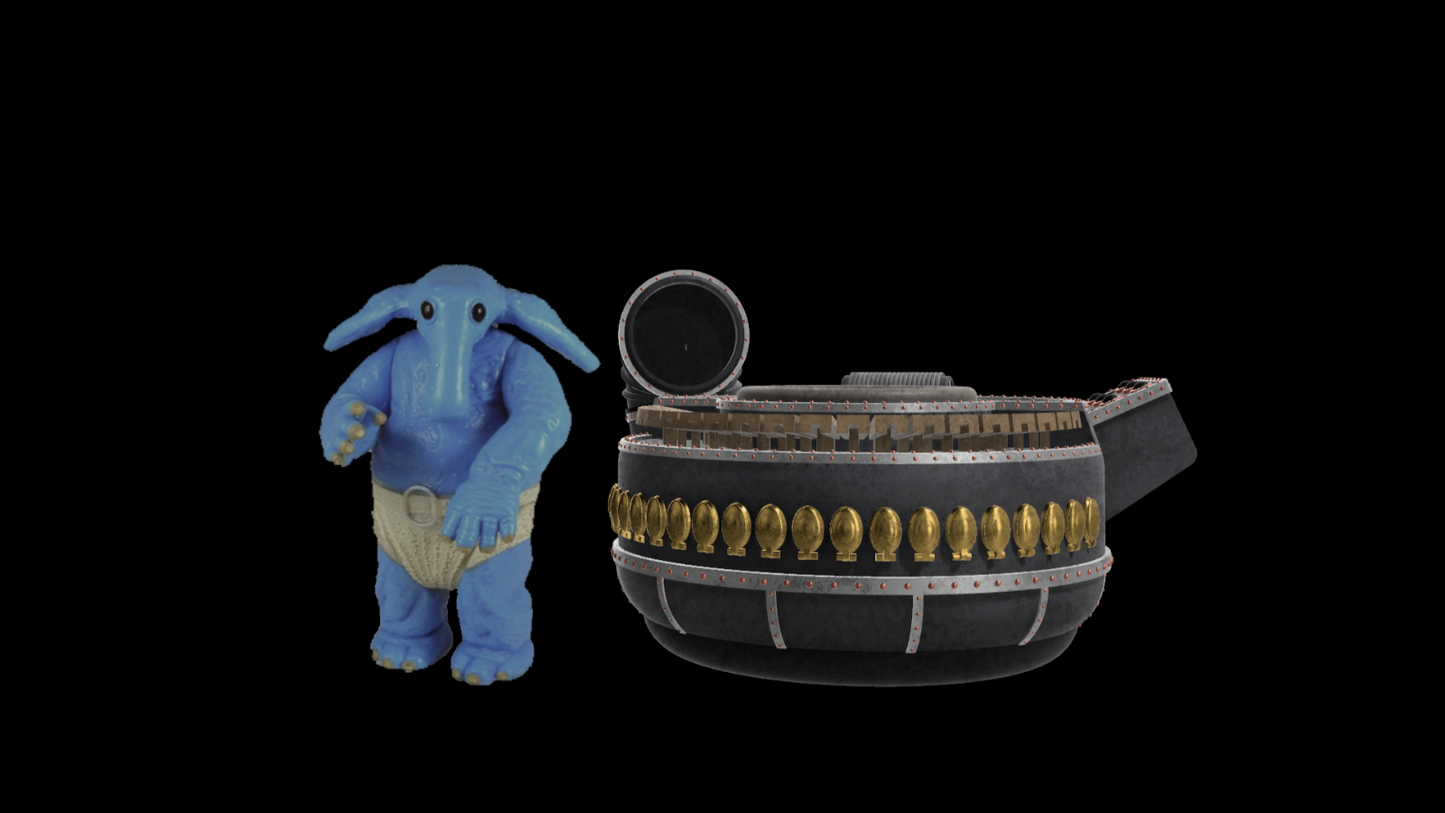 3D Printed Max Rebo Figure & Organ Diorama for 3.75" & 6" Scale ROTJ