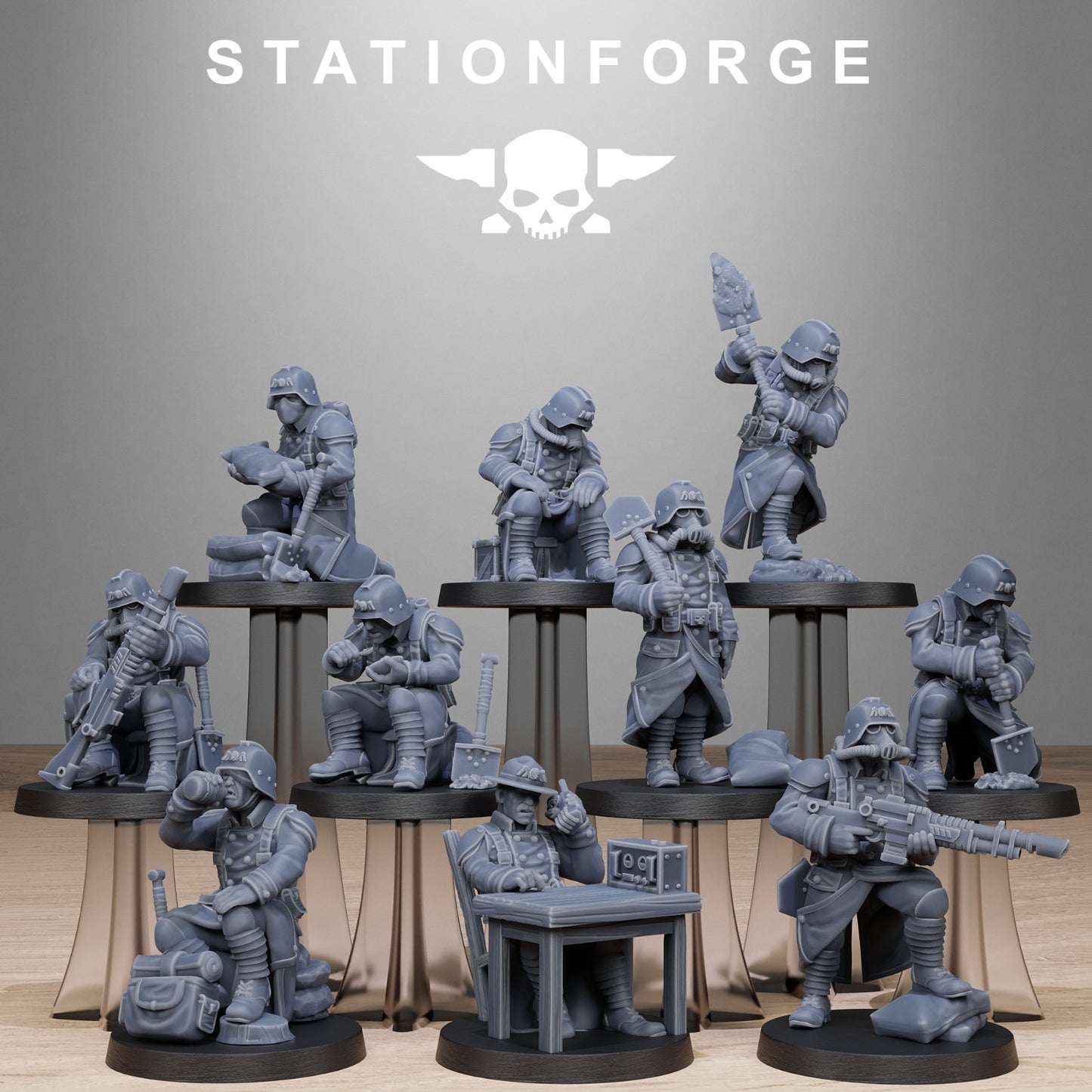 Grim Guard Chill Squad Frontliners  from Station Forge 32mm.