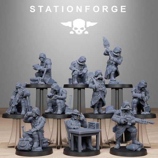 Grim Guard Chill Squad Frontliners  from Station Forge 32mm.