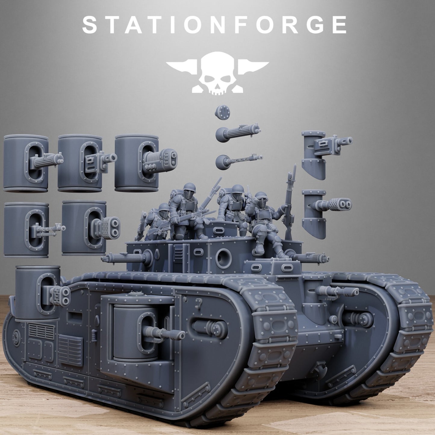 The FreeGuard Heavy Tank and Troops 32mm