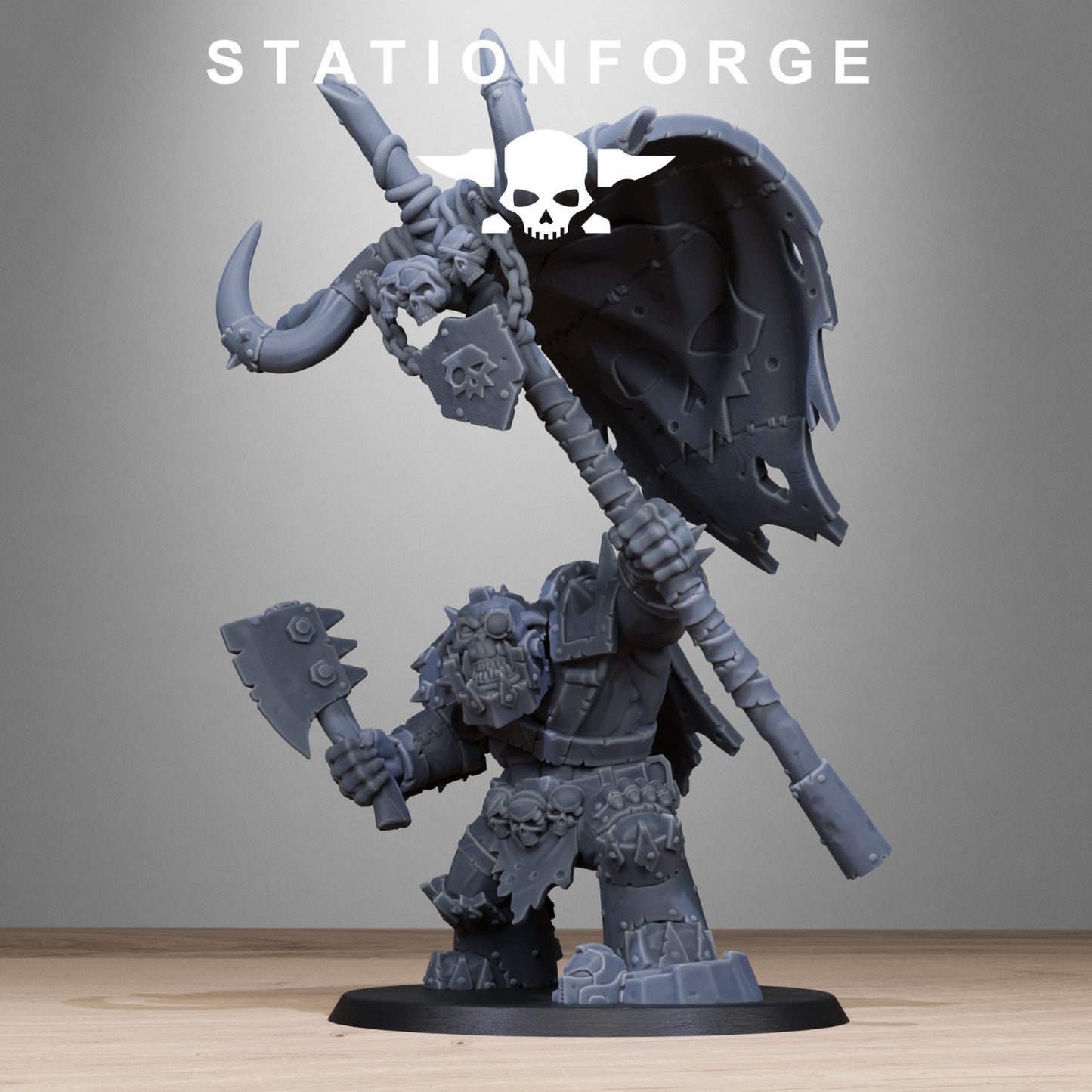 Orkaz bearer boss from Station Forge 32mm. FREE BASE