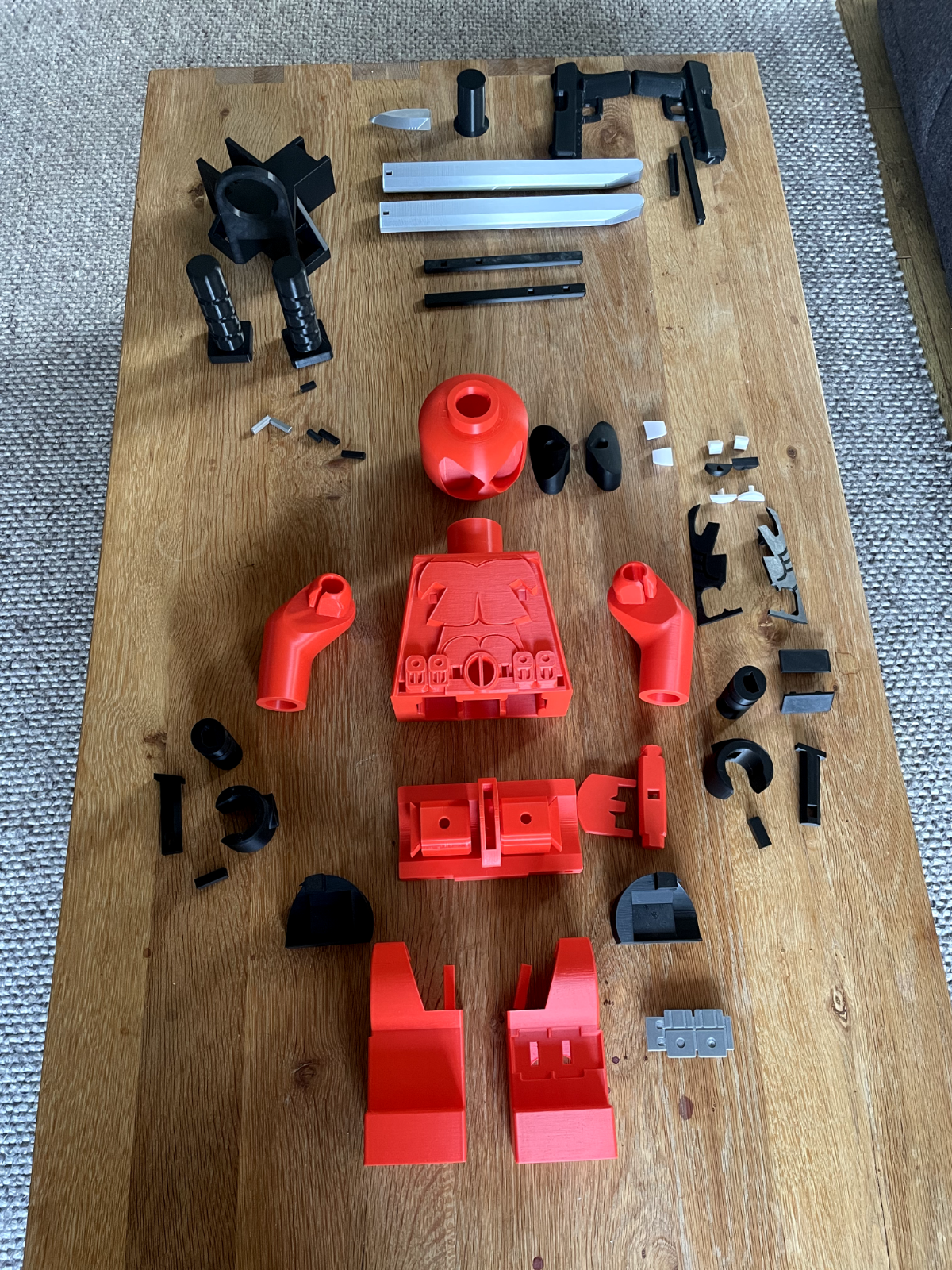 3D Printed. 18" Brick inspired Deluxe Deadpool Figure