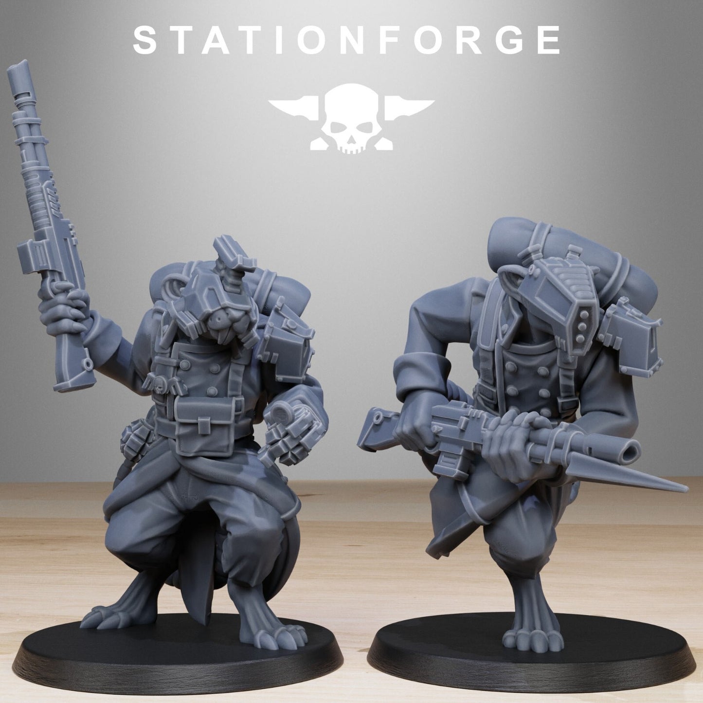 The Grim Guard Racticus from Station Forge 32mm