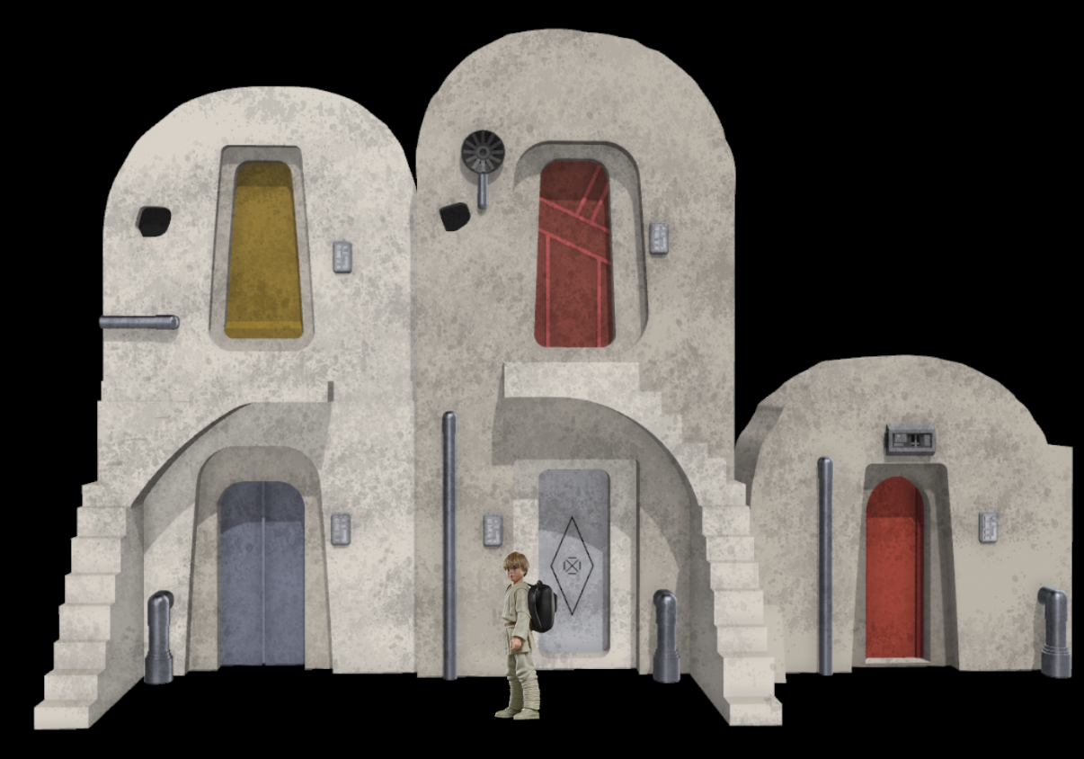 Star Wars Mos Espa Slave Quarters Diorama for 3.75 in (1:18) Figure