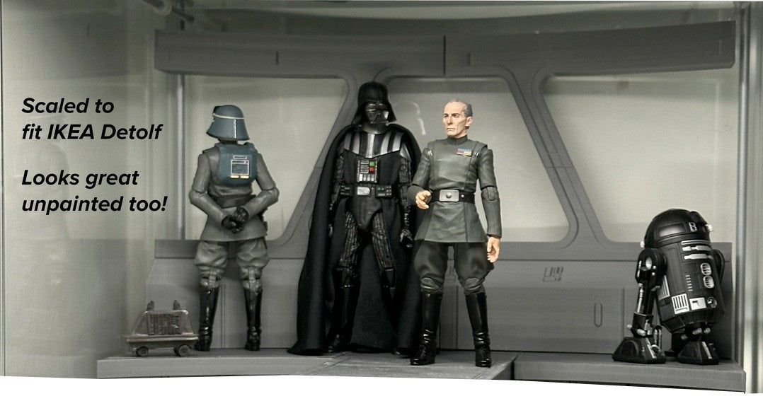 3D Printed Star Destroyer Bridge Window2Diorama for 3.75/6 Star Wars Figures
