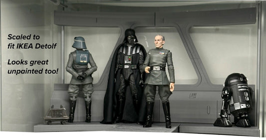 3D Printed Star Destroyer Bridge Window2Diorama for 3.75/6 Star Wars Figures