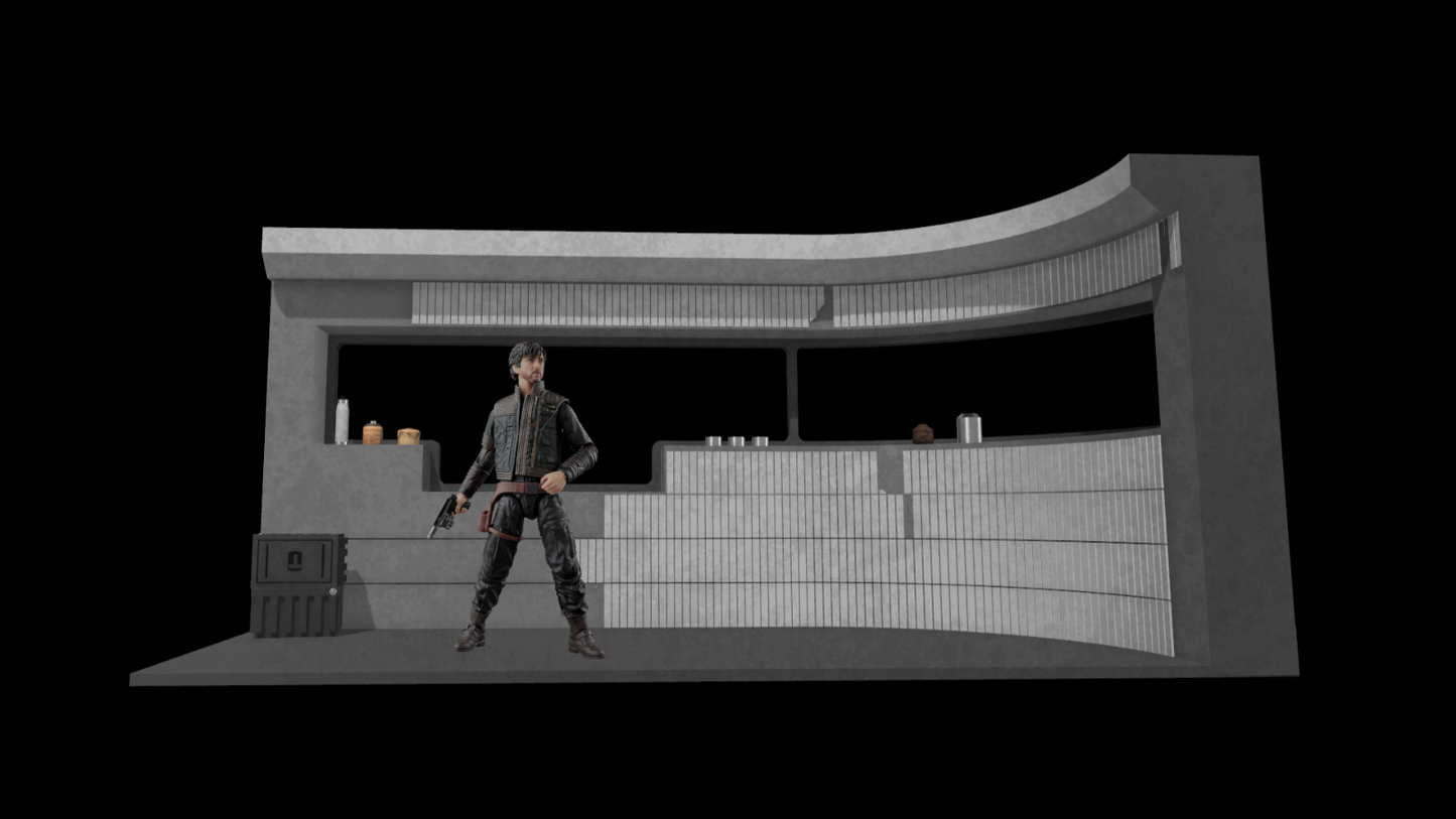 3D Printed Coruscant Safe House diorama for 3.75" & 6" Figures