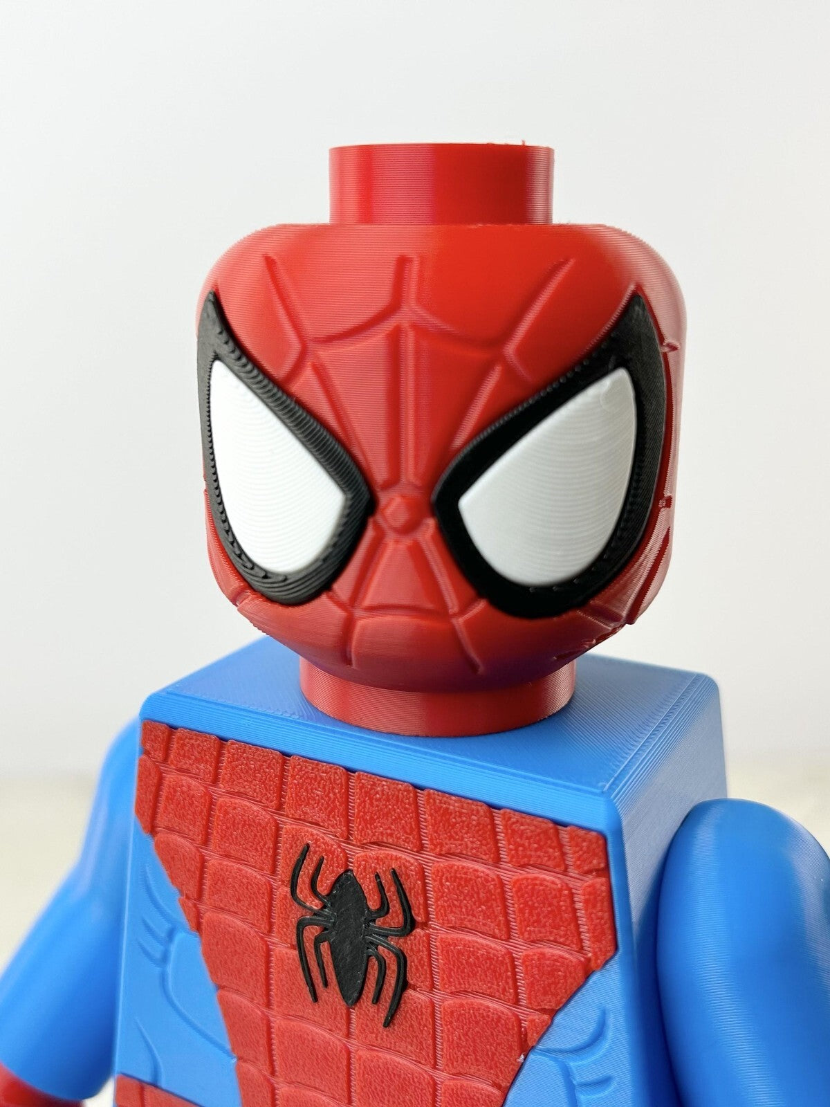 3D Printed. 9" Brick inspired Deluxe Spider Man