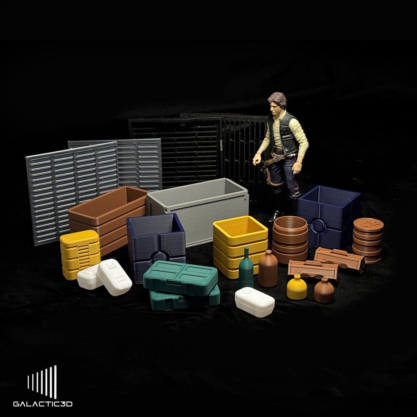 3D Printed Star Wars Nesting crates 6" Scale