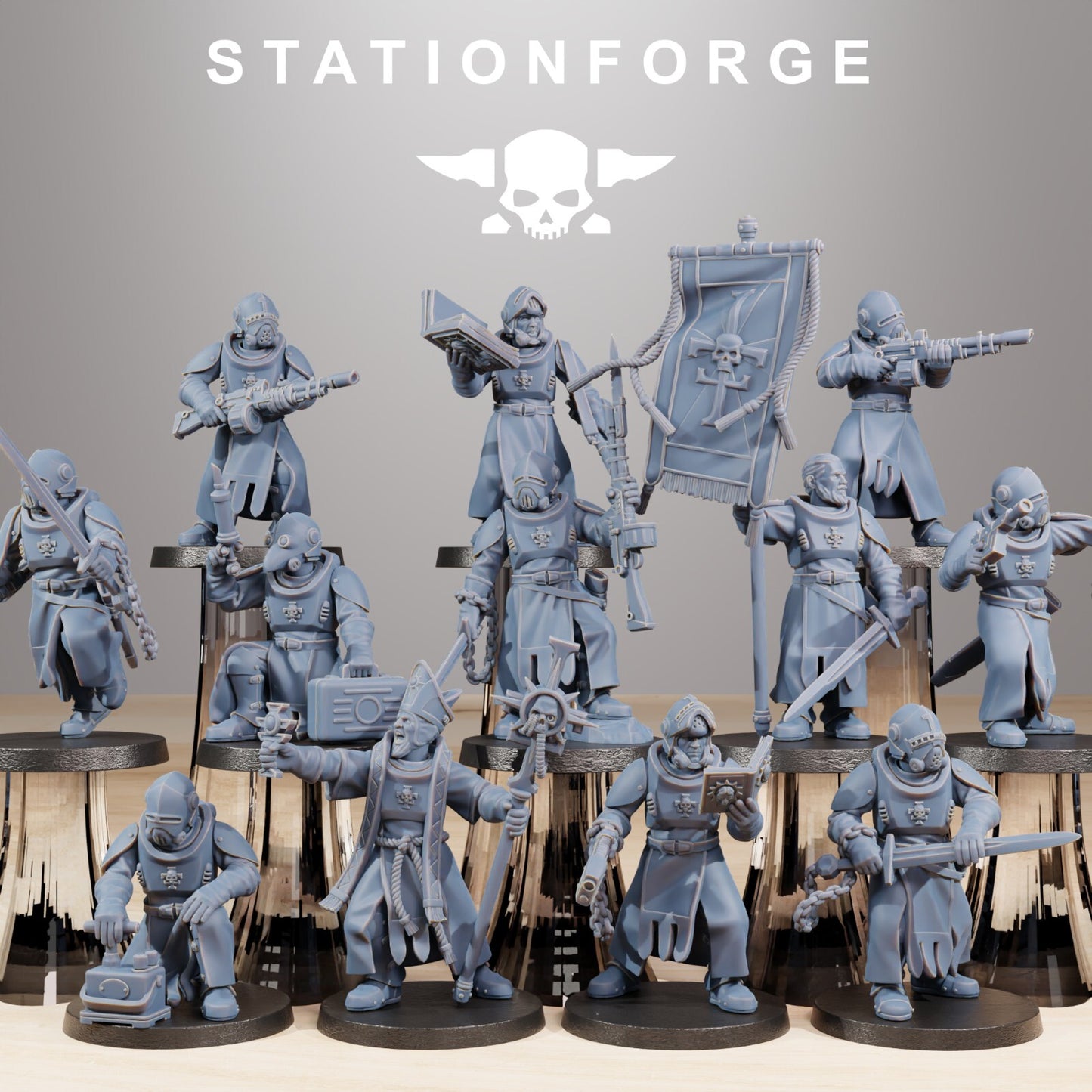 Royal Guard Templars Miniatures from Station Forge Inc Bases