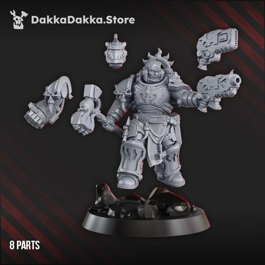 Leutenant Argus Sauros 3 From Dakka Dakka32mm Base Included