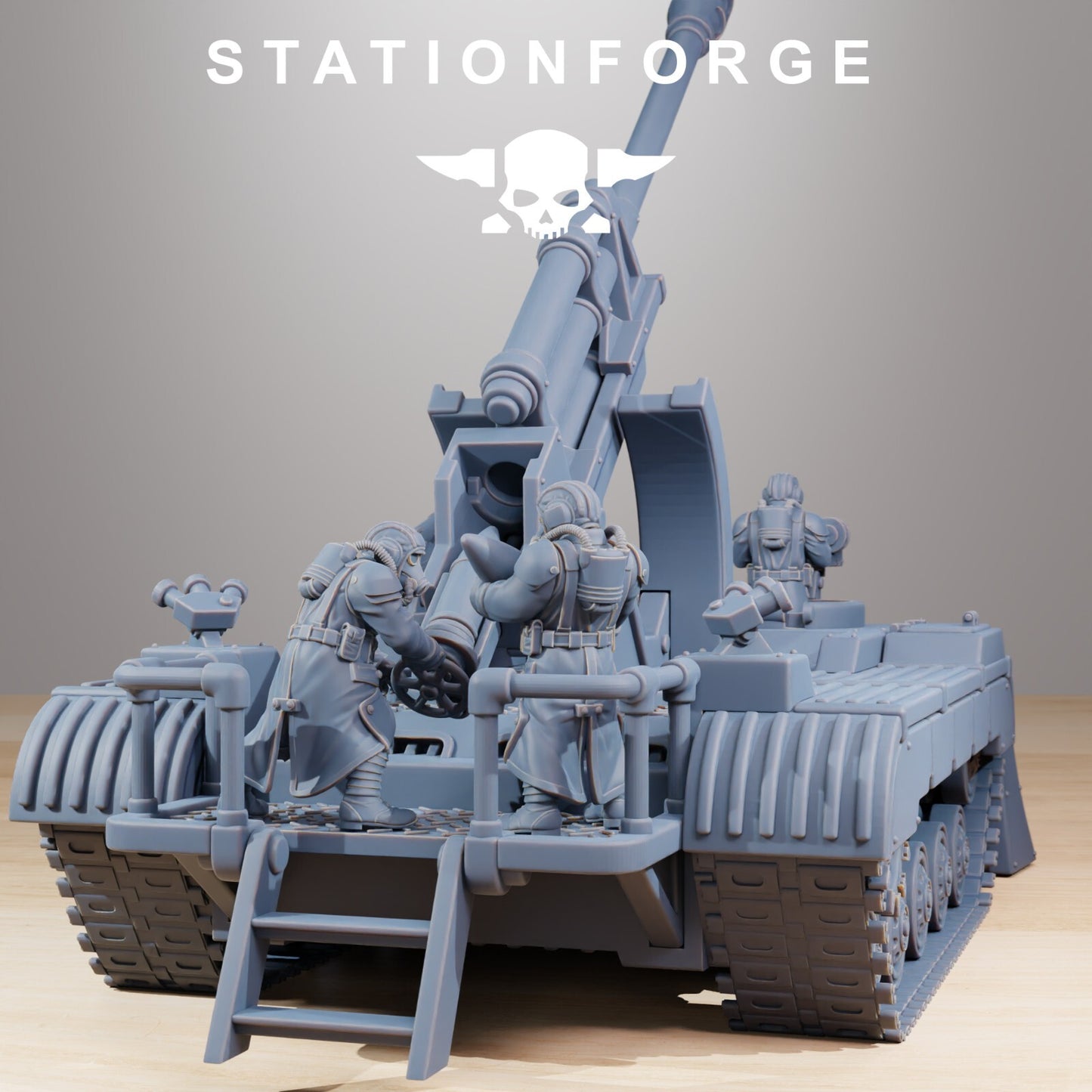 Grim Guard Mobile Artillery Unit and Crew. 32mm from Station Forge.