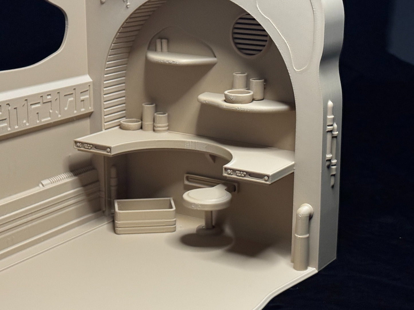 3D printed Andor dessert workshop diorama for 6" Star Wars black series figures