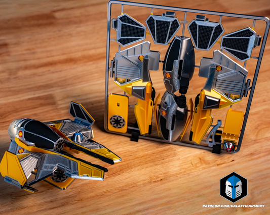 Star Wars 3D Printed ETA-2 Jedi Starfighter card kit 1/30 scale
