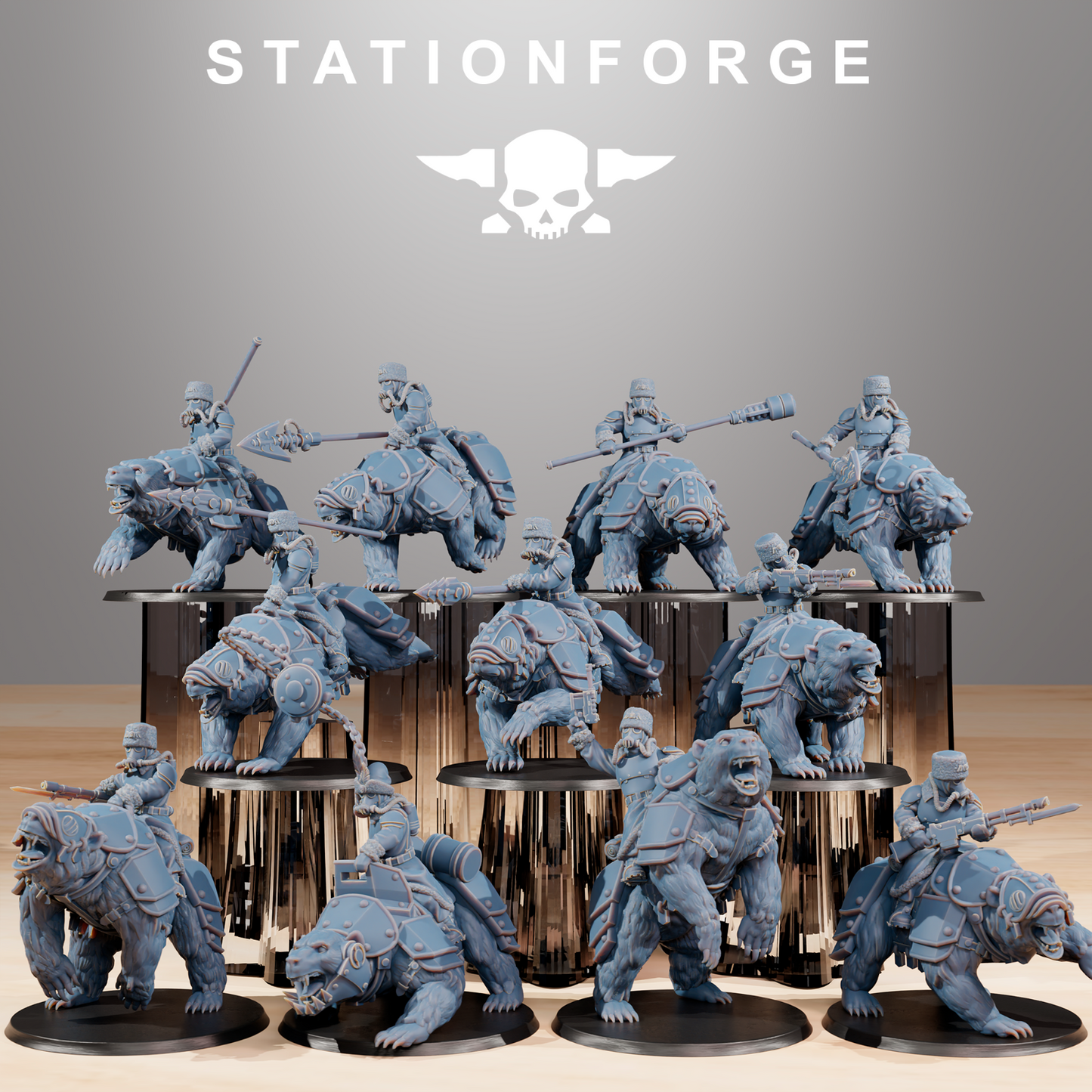 Grim Gaurd Bear Riders from Station Forge
