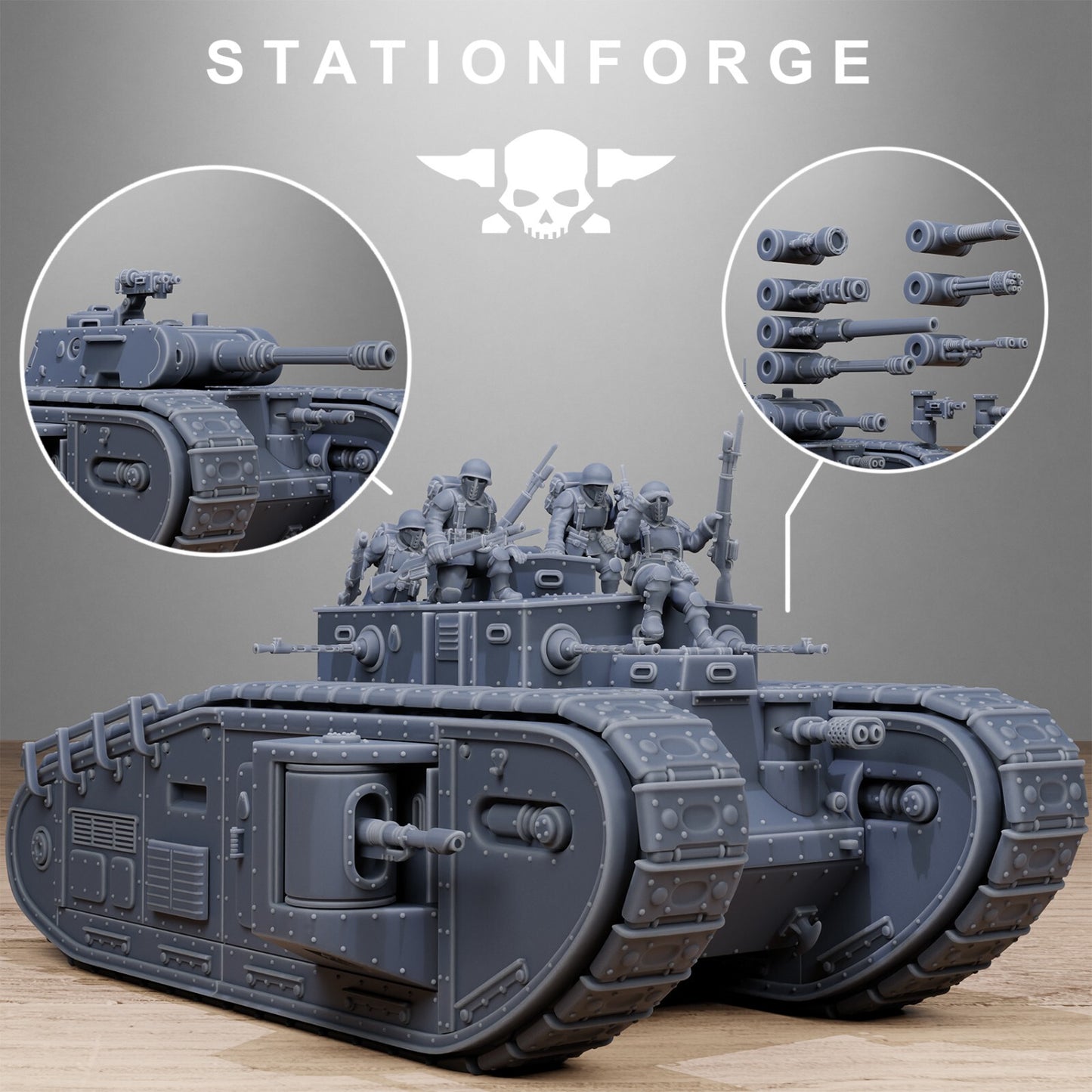 The FreeGuard Heavy Tank and Troops 32mm