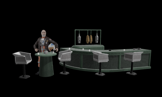 Star Wars 3D Printed Adelphi Cantina Diorama For 6" Black Series Figures