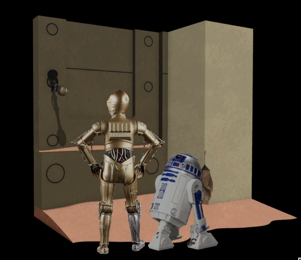 Jabba's Palace Door Diorama 1:18 TVC  1:12 Black Series Star Wars