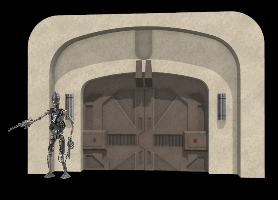 3D Printed Nikto Outpost Door for 3,75" or 6" Scale figures