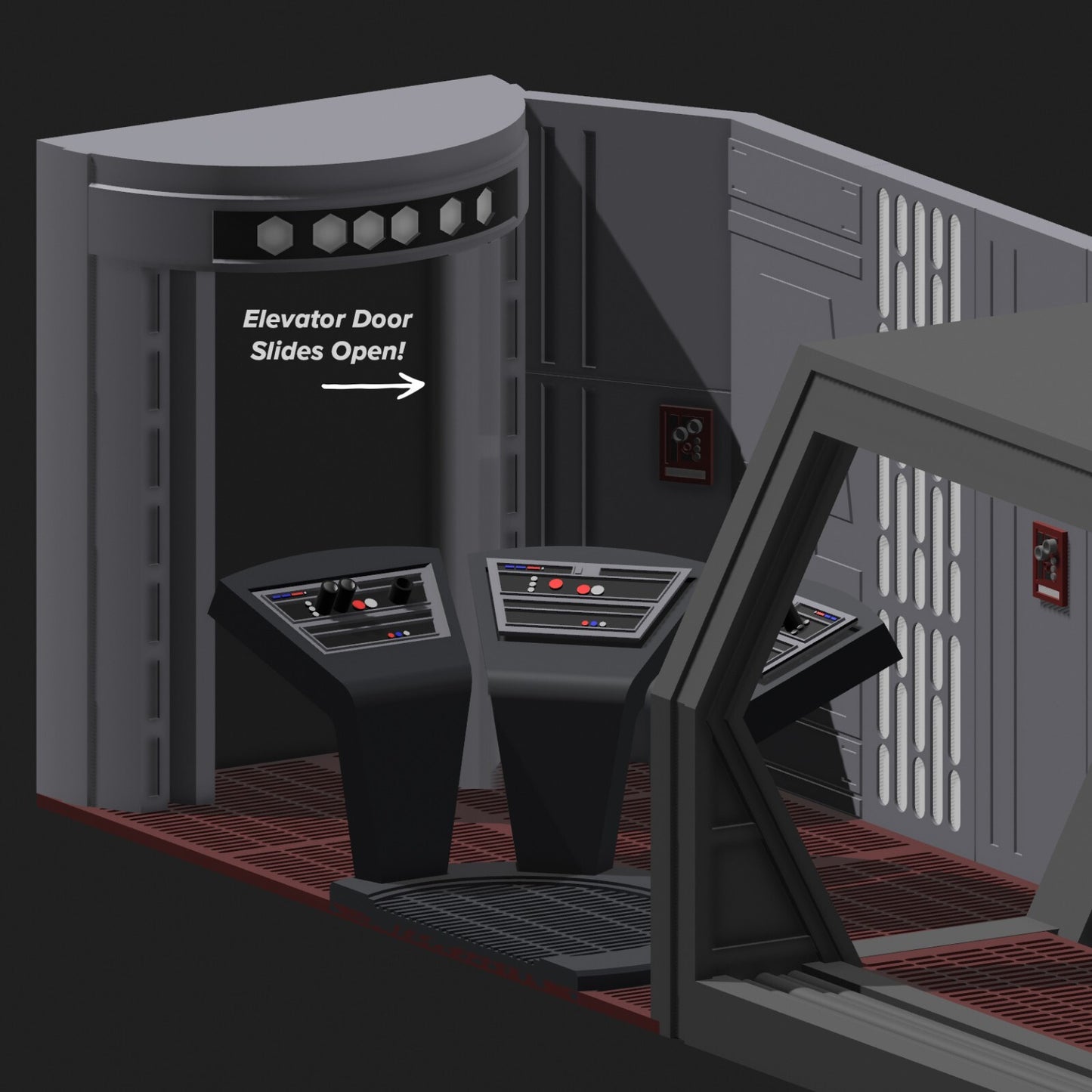 3D printed Death Star Detention Block & Leias cell for Black Series