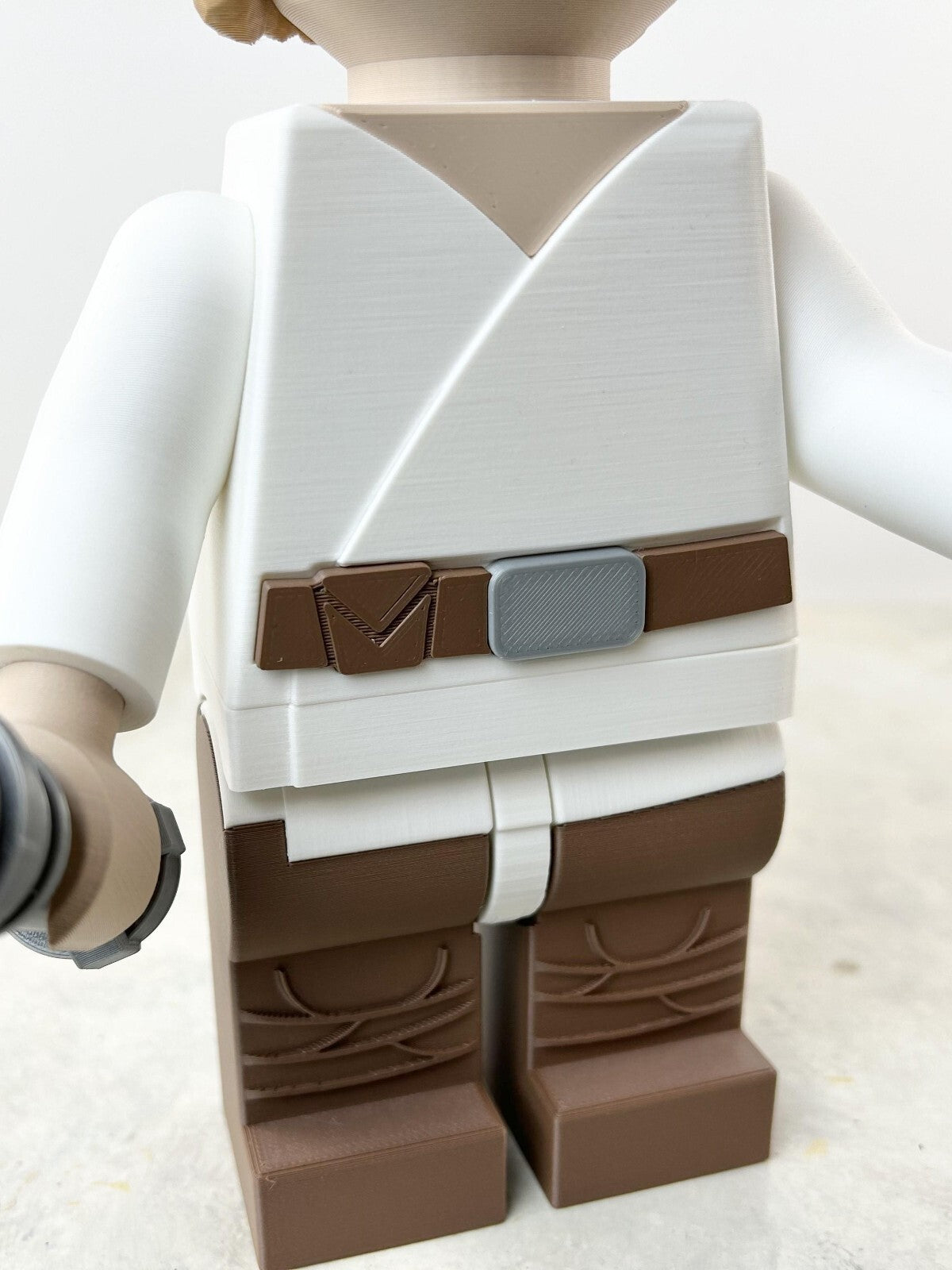 3D Printed. 9" Brick inspired Deluxe Luke Skywalker Figure