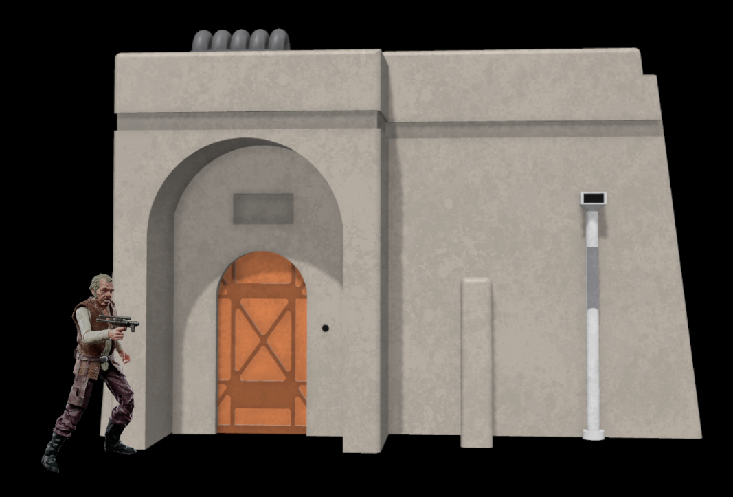 Star Wars Tatooine Building Front 5 Diorama for 3.75 IN (1:18) FIGURE