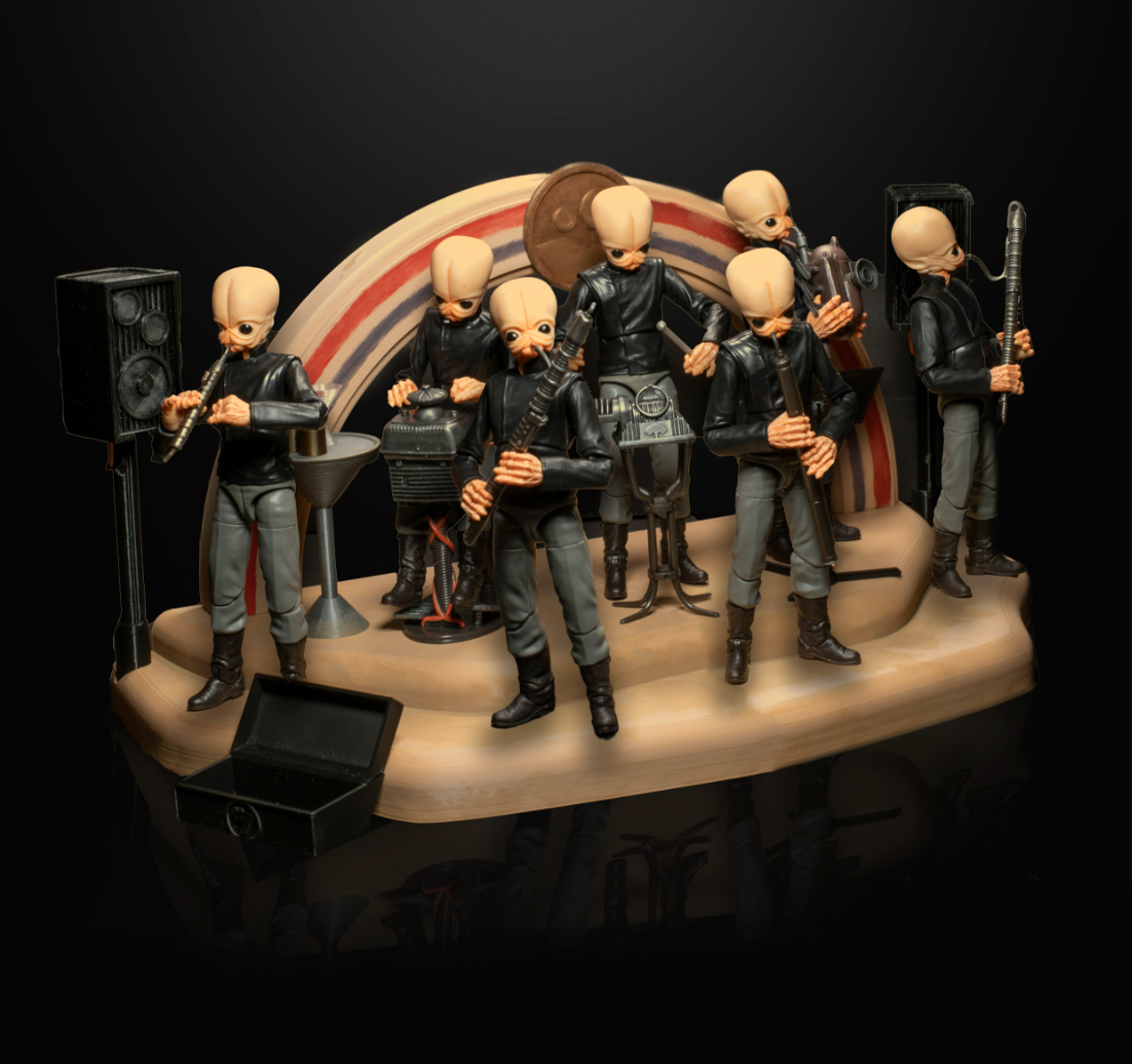 Star Wars 3D Printed Cantina Bandstand – 6" Black Series – Made to Order